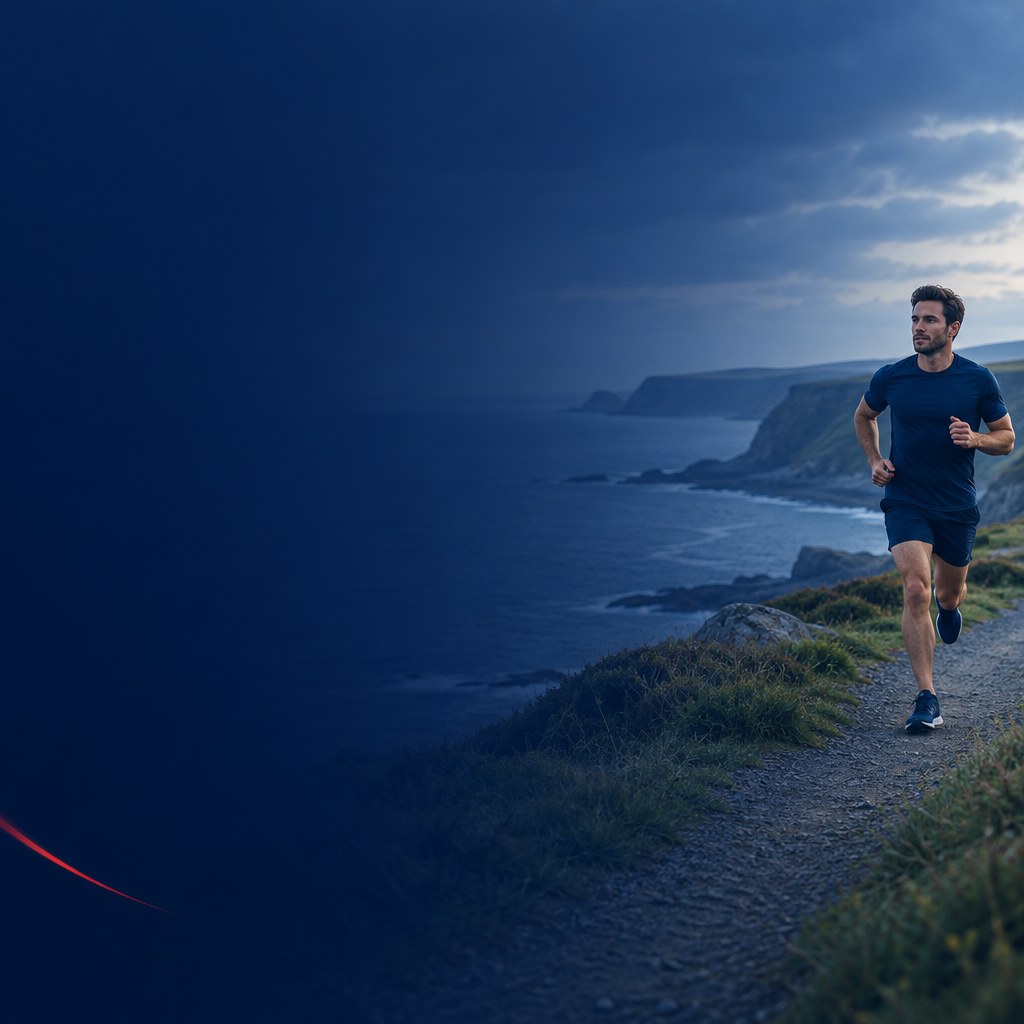 Illustrative coastal-running cover for Endurance Lab’s Sports Science Made Easy series.